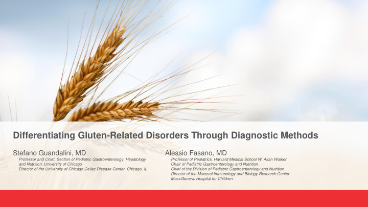 differentiating gluten related disorders through