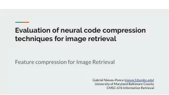 Evaluation of neural code compression  techniques for image retrieval  Feature compression for