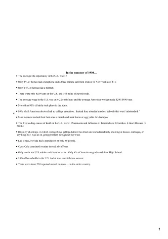 1  BELLWORK9/16/13  Introduction to Progressivism  Imagine: The year is 1900. You have always