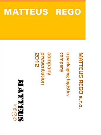 GO  REGO  One of the most reliable Czech suppliers of packaging EUS RE  providing  comprehensive