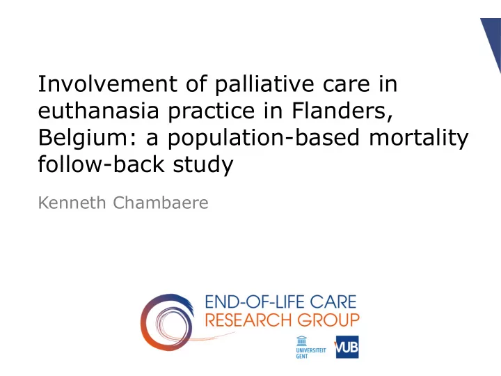 belgium a population based mortality