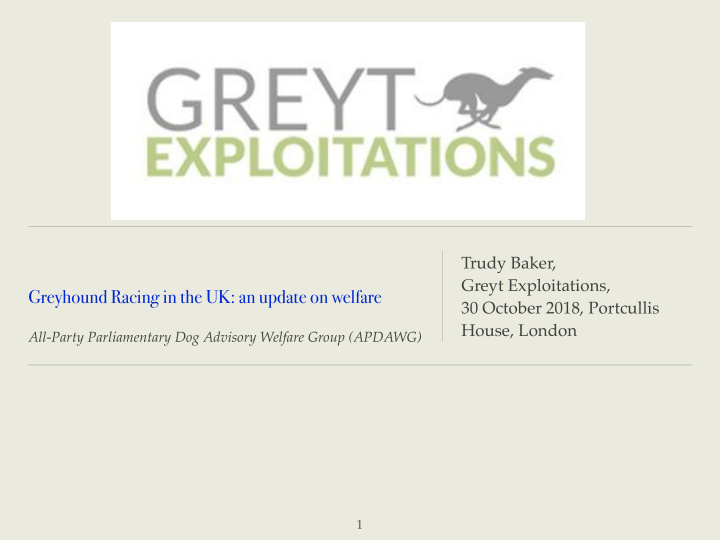 trudy baker greyt exploitations greyhound racing in the