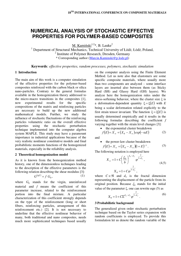 numerical analysis of stochastic effective properties for