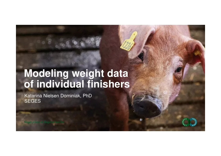 modeling weight data of individual finishers