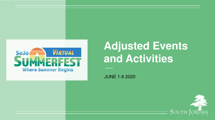 adjusted events and activities