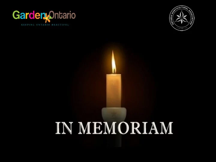 oha passing of a past president in memoriam tree