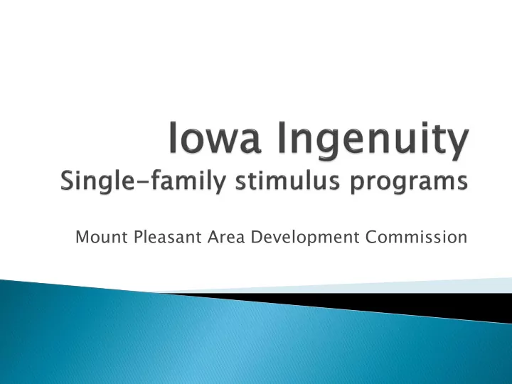 mount pleasant area development commission market