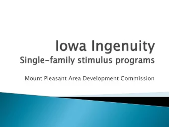 Mount Pleasant Area Development Commission  Market analysis conducted by a real estate  research