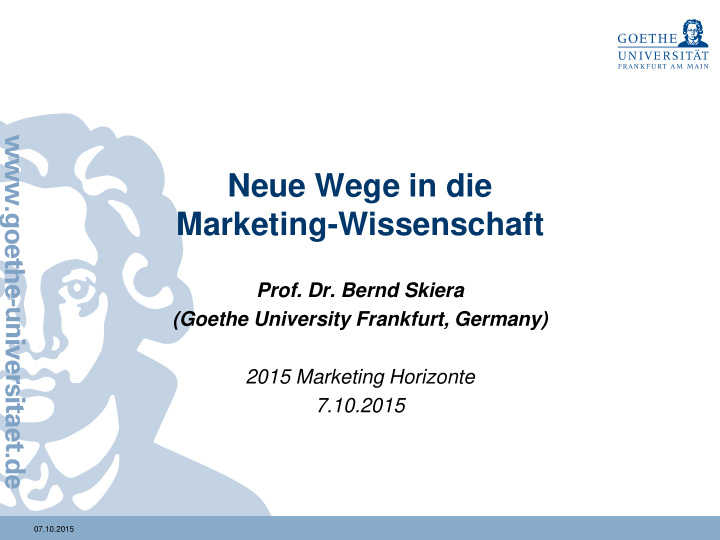 neue wege in die marketing wissenschaft