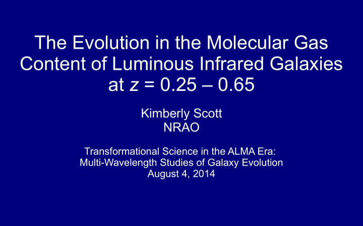 the evolution in the molecular gas content of luminous