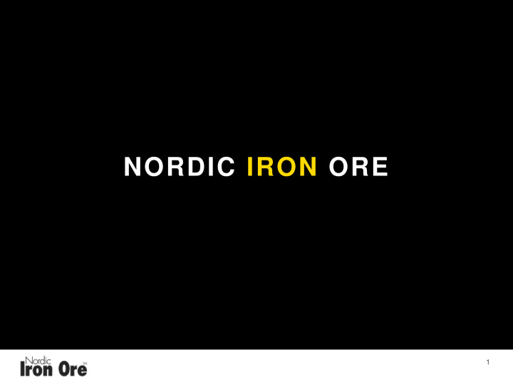 nordic iron ore