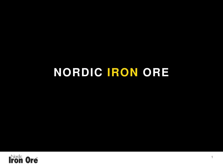 nordic iron ore
