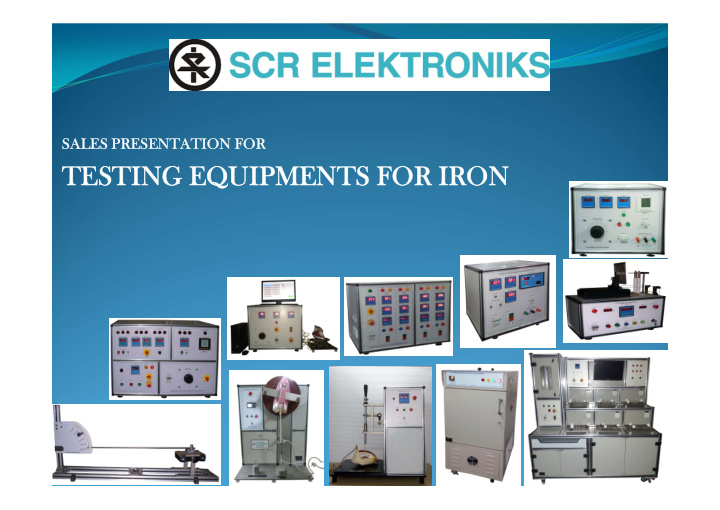 testing equipments for iron list of test equipment