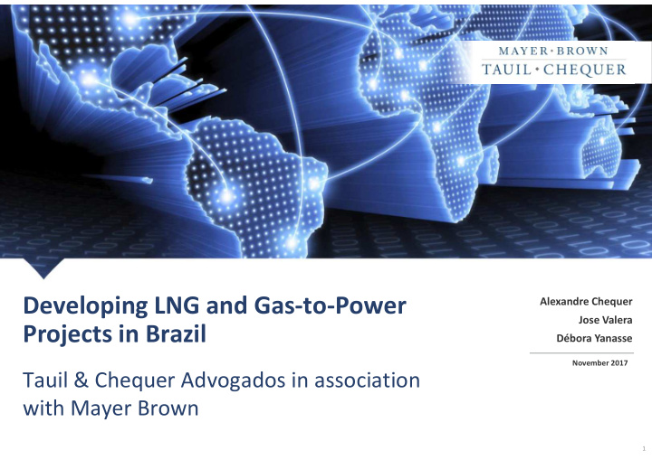 developing lng and gas to power