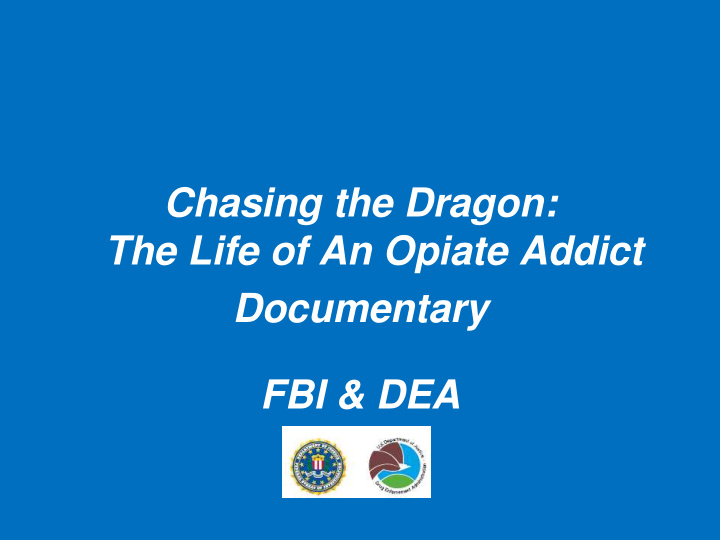 the life of an opiate addict