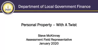 Dep  Depar  artmen  ent of  of Lo  Loca  cal Go  Governmen  ent Finan  Finance  ce  Per  ersonal