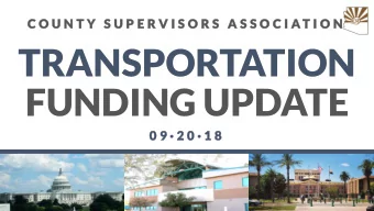 TRANSPORTATION  FUNDING UPDATE  0 9  2 0  1 8  0 9  2 0  1 8  Overview 01 Transportation