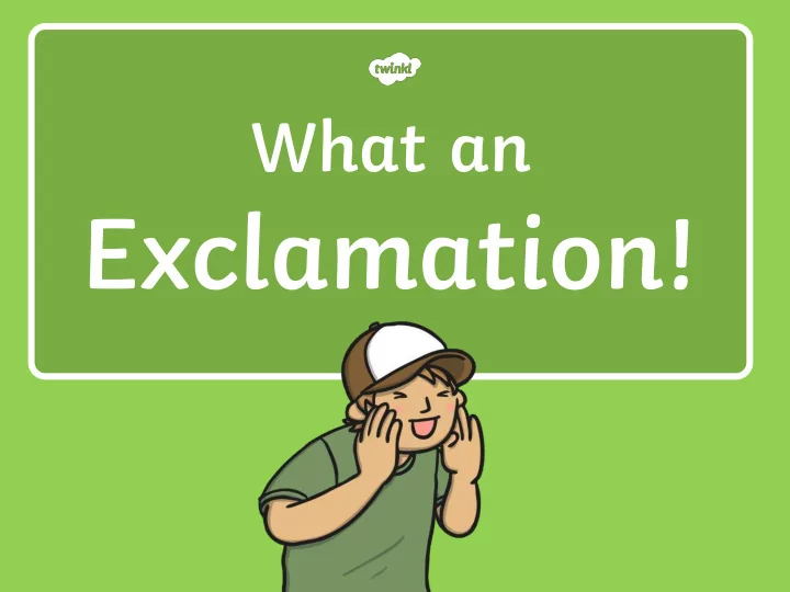 exclamation this is an exclamation mark