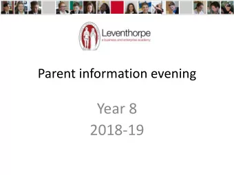 2018-19  Thinking Schools  Mr Harvey  Year 8  2018-19  Student MAPS+ Day  5th July 2018 'Sc hool