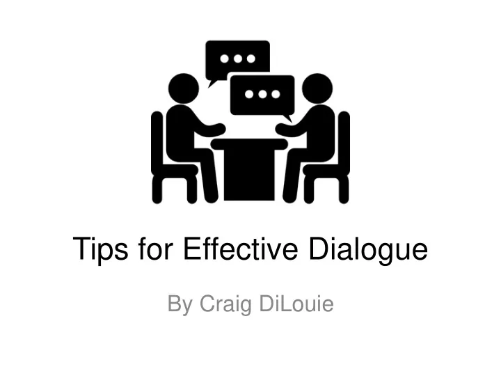tips for effective dialogue