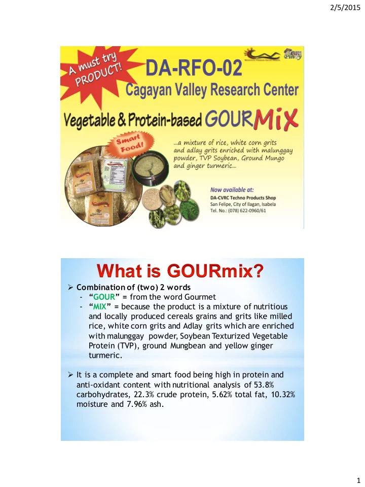gour from the word gourmet