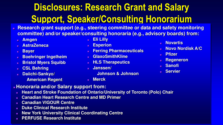 disclosures research grant and salary