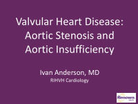 valvular heart disease aortic stenosis and aortic