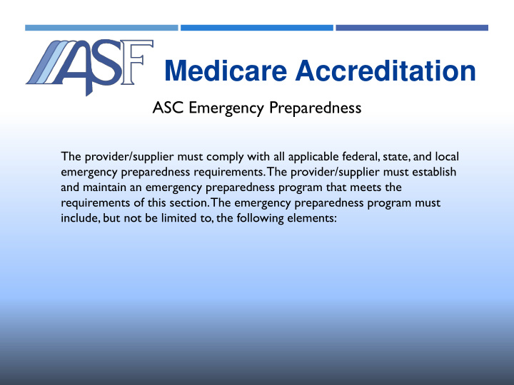 medicare accreditation