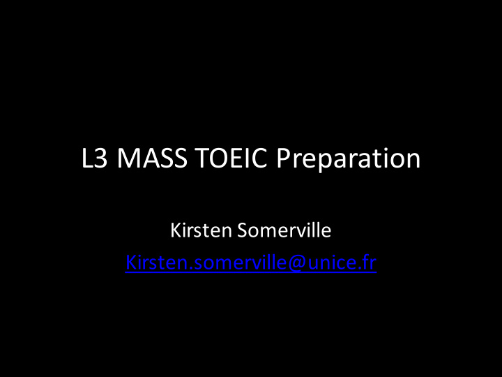 l3 mass toeic preparation