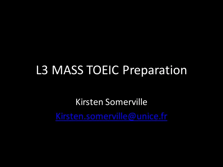 l3 mass toeic preparation