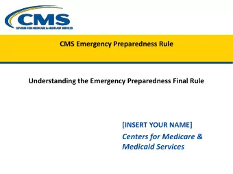 Centers for Medicare &amp;  Medicaid Services  Final Rule  Medicare and Medicaid Programs;