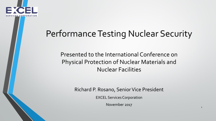 performance testing nuclear security