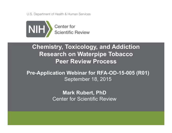 chemistry toxicology and addiction research on waterpipe