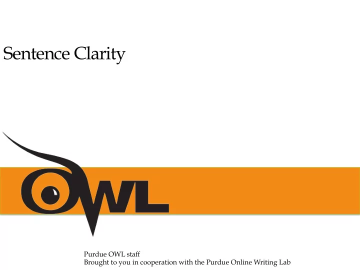 sentence clarity