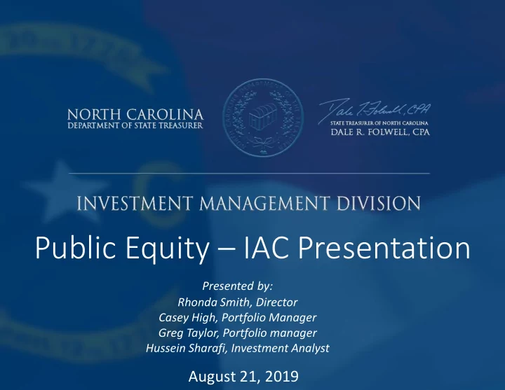 public equity iac presentation