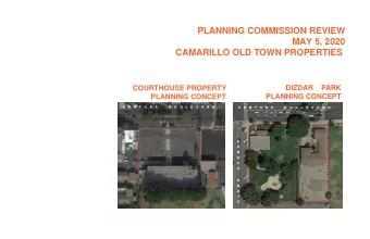 PLANNING COMMISSION REVIEW MA Y 5 , 2020  CAMARILLO OLD TOWN PROPERTIES  DIZDAR    PARK  COURTHOUSE