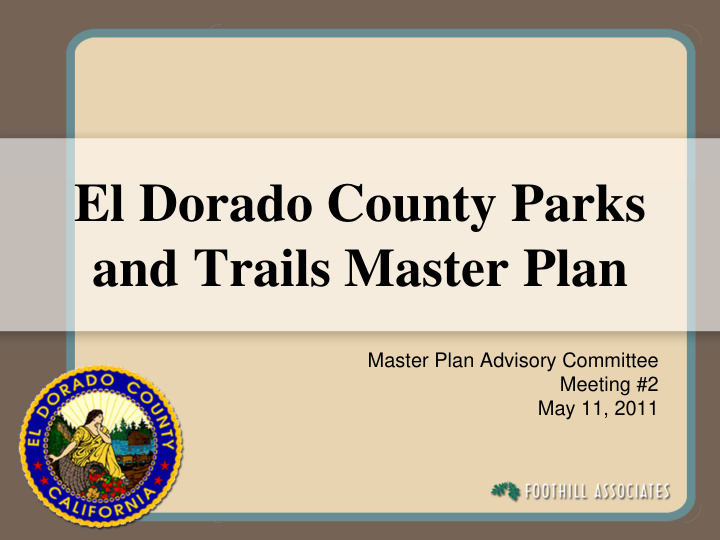 el dorado county parks and trails master plan
