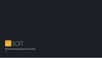 Media &amp; Marketing Applications Portfolio  2018  About  LaSoft was founded in a mid of 2014 by