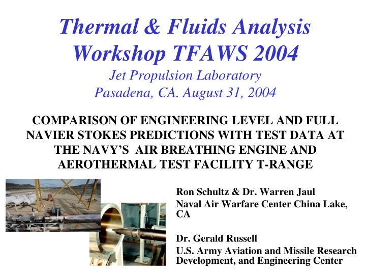 thermal amp fluids analysis workshop tfaws 2004