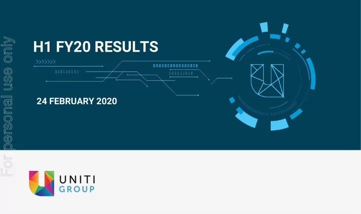 h1 fy20 results