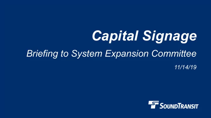 capital signage
