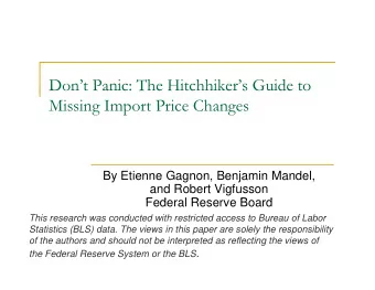 Dont Panic: The Hitchhikers Guide to  Don t Panic: The Hitchhiker s Guide to  Missing Import