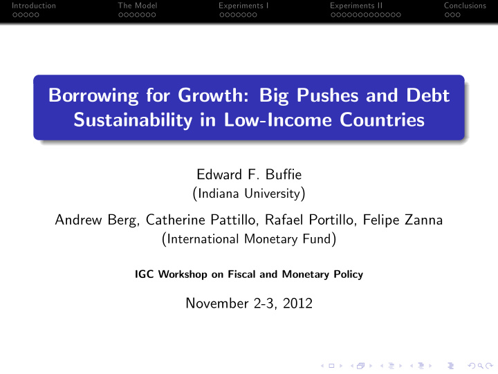 borrowing for growth big pushes and debt sustainability