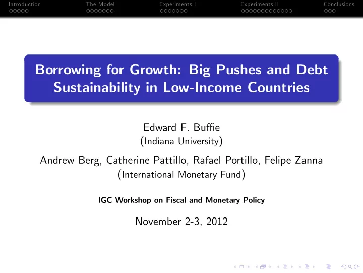 borrowing for growth big pushes and debt sustainability