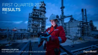 FIRST QUARTER 2020  RESULTS  5.1.20  STEPHEN LITTLETON  VICE PRESIDENT, INVESTOR RELATIONS AND