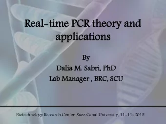 appl  pplications  ications  By  By  Dal  alia  ia M.  M. Sab  abri,  , PhD  hD  La  Lab  b Ma