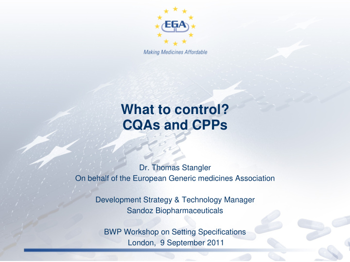 what to control cqas and cpps
