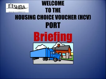 Briefing  BRIEFING SESSION INCLUDES  INFORMATION ABOUT    YOUR VOUCHER AND VOUCHER PACKET