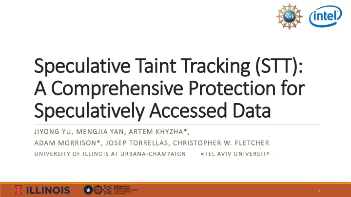 speculative taint tracking stt tt