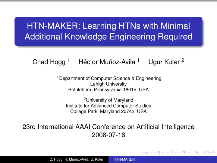 htn maker learning htns with minimal additional knowledge